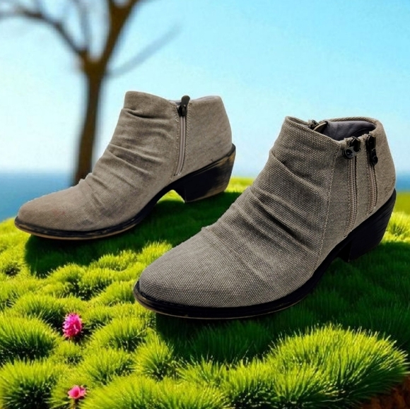Blowfish Malibu Sz 10 Gray Ankle Boots Slouch 1905 Sy003 - Picture 1 of 10